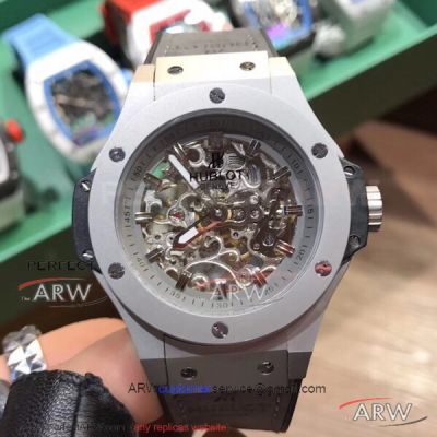 Perfect Replica Hublot Big Bang Stainless Steel Case 42mm Skeleton Men's Watch 